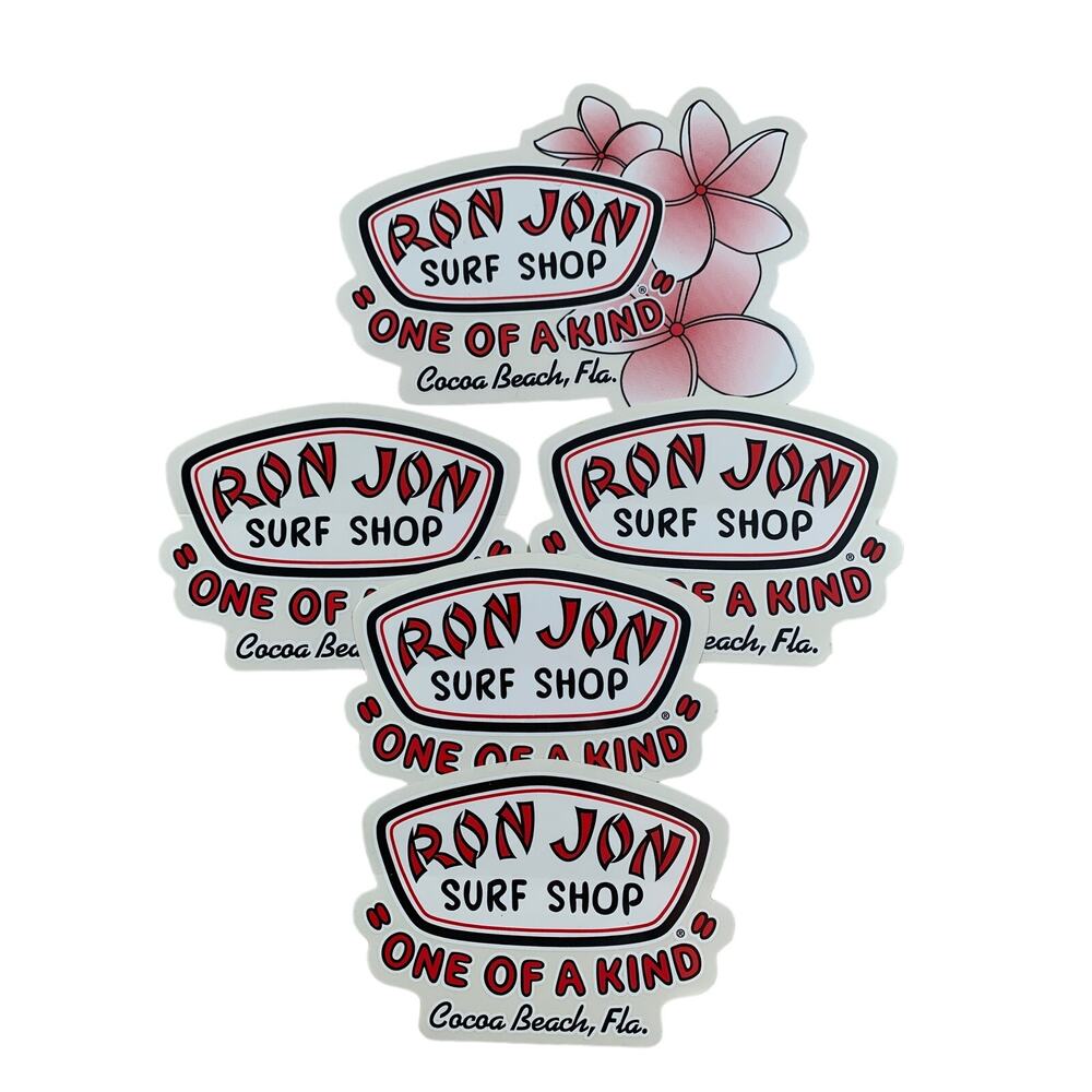 Ron Jon Cocoa Beach Florida Stickers Lot of 5